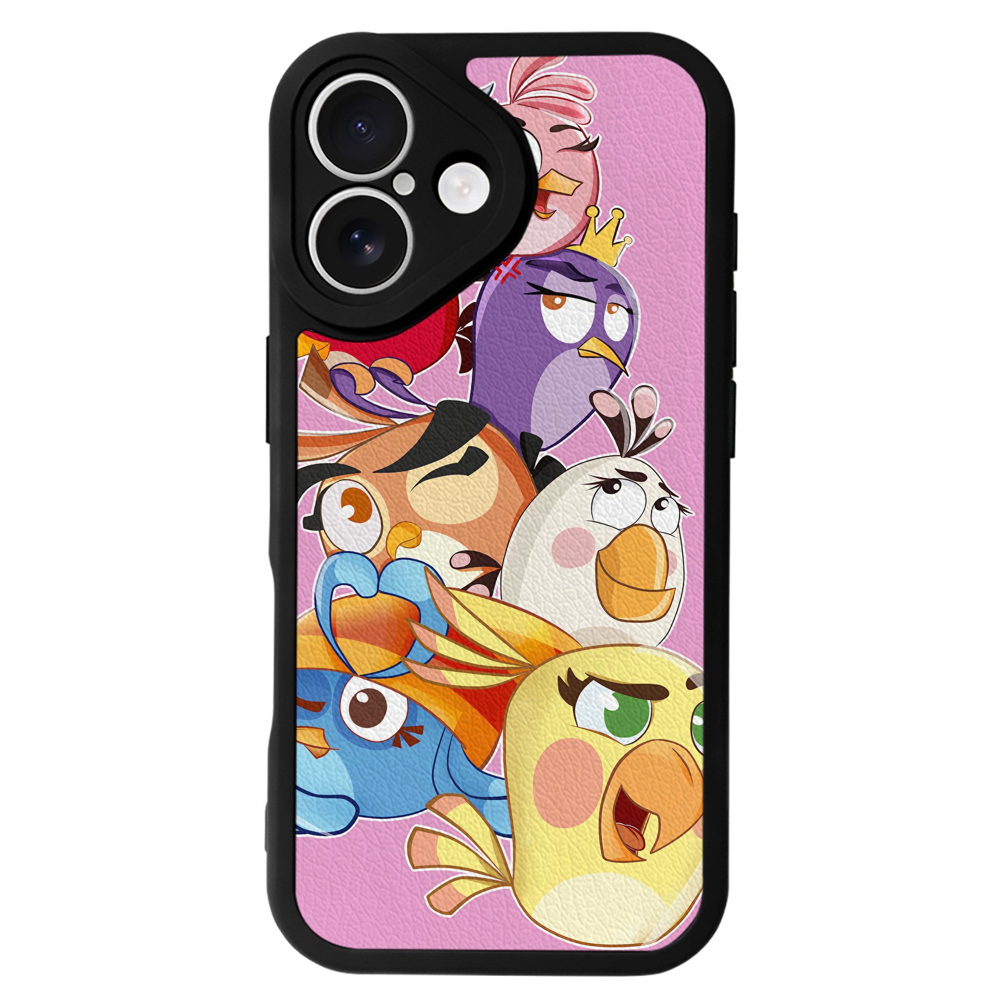（画像用） Angry Birds アングリーバード 【iPhone 16シリーズ対応】シリコンスマホケース（レザー調） 材質：シリコン